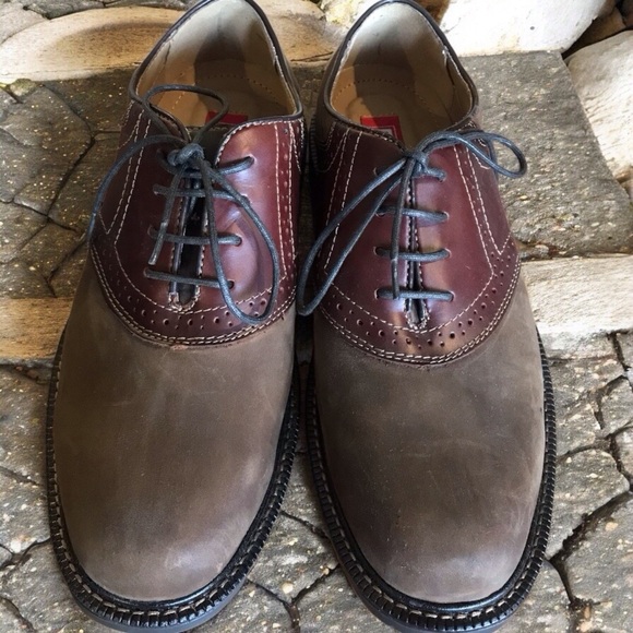 Men's Chaps Brown Leather Oxford Dress Shoes sz 8.5 NWT - Picture 2 of 6